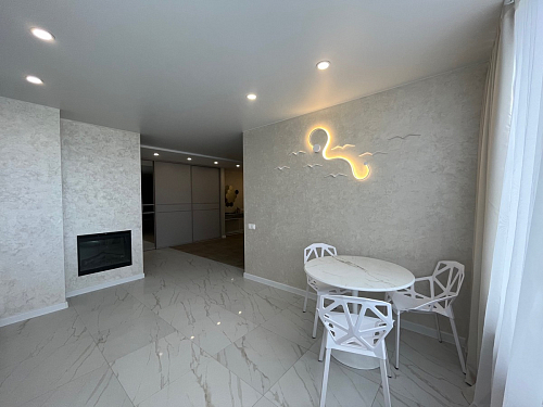 Стол Тулип 90х73 дуб вотан / белый  - Уцененный экземпляр фото покупателя 36