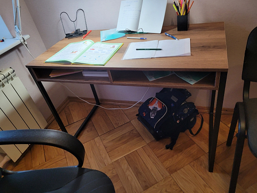 Письменный стол Леон Лофт бетон / черный матовый фото покупателя 142