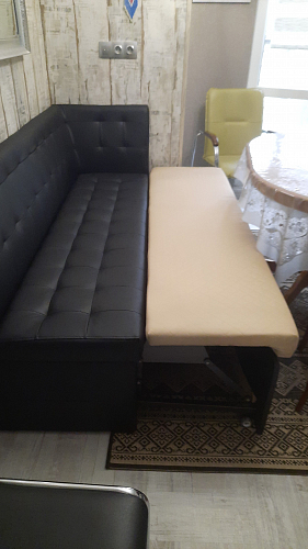 Кухонный диван Бриз левый бирюзовый велюр фото покупателя 1