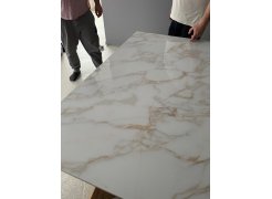 Керамический стол Ливи 140(200)х80х78 белый мрамор / черный фото покупателя 29