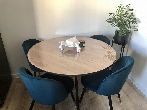 Стул на металлокаркасе Gabi dark beige / black / silver фото покупателя 886