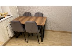 Стол Лота Лофт 140 25 мм юта / белый матовый фото покупателя 100