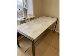 Стол Центавр 120(160)х70х75 файерстоун / черный матовый фото покупателя 88