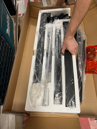 Компьютерный стол Маркос с механизмом подъема 120х75х75 черный / кантри орех фото покупателя 46