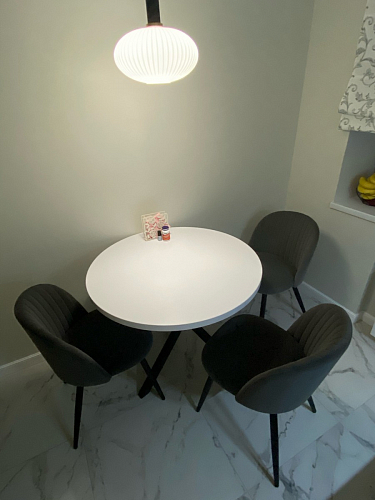 Стул на металлокаркасе Gabi green / black / silver фото покупателя 335