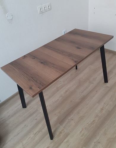 Стол Тринити Лофт 120 32 мм дуб галифакс табако / черный матовый фото покупателя 342