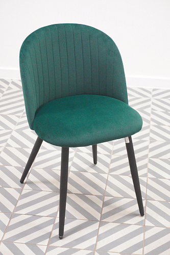 Стул на металлокаркасе Gabi 1 light blue / black / gold из шоурума 8