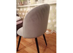 Стул на металлокаркасе Gabi 1 бежевый / черный с серебряными наконечниками фото покупателя 837