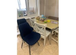 Стул на металлокаркасе Вейв светло-серый (hl 63) / 10К черный каркас фото покупателя 73