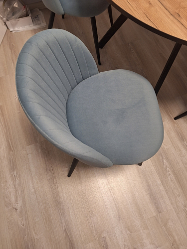 Стул на металлокаркасе Gabi 1 light blue / black / gold фото покупателя 628