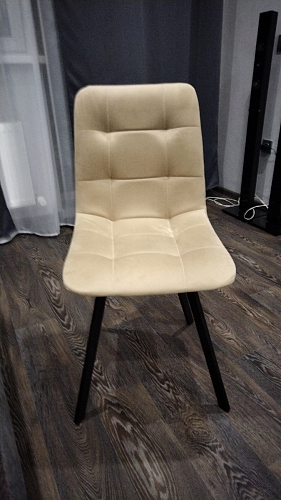 Стул на металлокаркасе Чилли К темно-серый (velutto 32) / черный фото покупателя 591