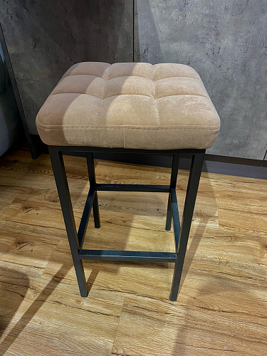 Барный стул Лофт микровелюр катания изумруд / черный матовый фото покупателя 93