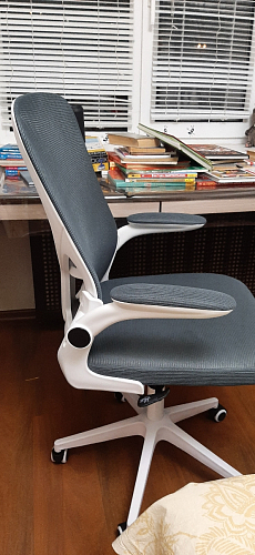 Компьютерное кресло Konfi light gray / blue / white фото покупателя 52