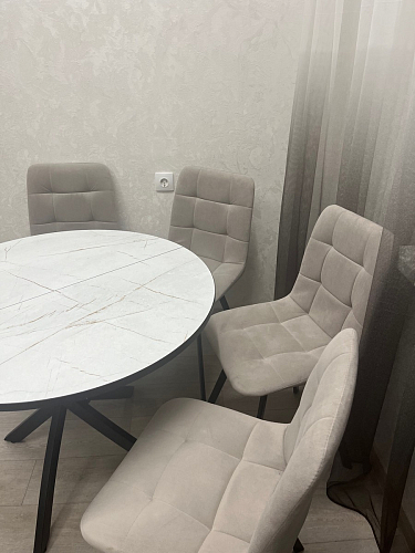 Стул на металлокаркасе Чилли темно-серый / черный каркас фото покупателя 498