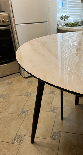 Стеклянный стол Анселм кианит / черный фото покупателя 9