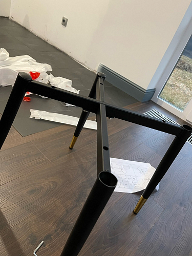 Стул на металлокаркасе Seda 01 blue / gold / black фото покупателя 40