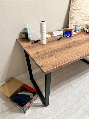 Стол раскладной Лота Лофт 120 25 мм юта / черный матовый фото покупателя 333