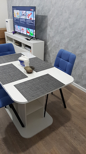 Стул на металлокаркасе Чилли К темно-серый (velutto 32) / черный фото покупателя 42