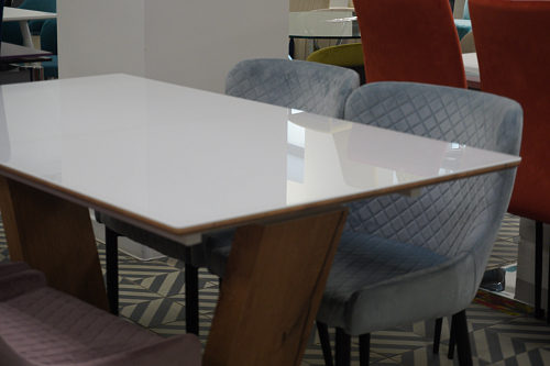 Стул на металлокаркасе Teo dark blue / black из шоурума 5