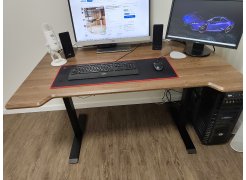 Компьютерный стол Маркос 140х80 голубой / черный фото покупателя 10