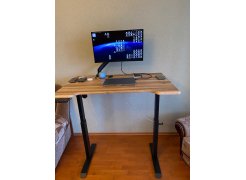 Компьютерный стол Маркос 140х80 светло-серый / черный фото покупателя 23