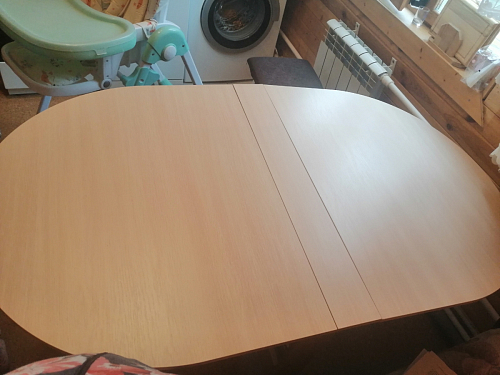 Стол обеденный раздвижной СтК12 дуб молочный фото покупателя 9