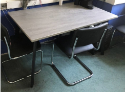 Стол Тринити Лофт 120 32 мм бетон / черный матовый фото покупателя 333