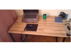 Письменный стол Клер Лофт дуб вотан / черный матовый фото покупателя 4