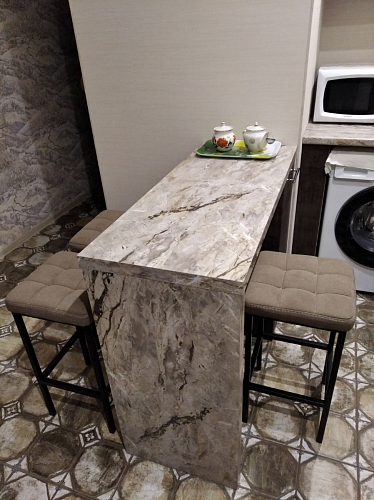 Барный стул Лофт микровелюр катания изумруд / черный матовый фото покупателя 21