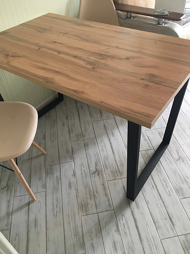 Деревянный стол Лота Лофт 140х80 дуб крафт табачный / черный матовый фото покупателя 853