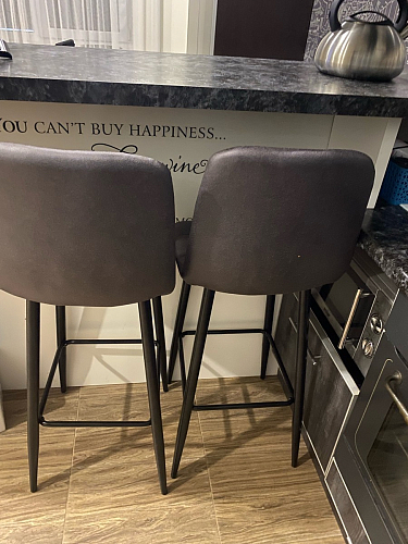 Барный стул Chio black / grey фото покупателя 39