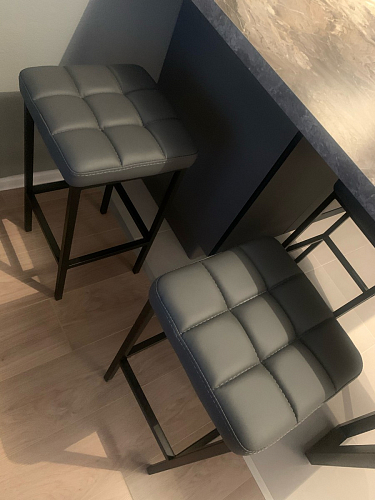 Барный стул Лофт ткань канди грей / черный матовый фото покупателя 247