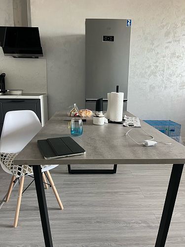 Деревянный стол Лота Лофт 120х75 белый матовый / дуб крафт золотой фото покупателя 127