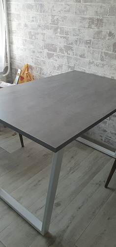 Стол Лота Лофт 120 32 мм бетон / черный матовый фото покупателя 550