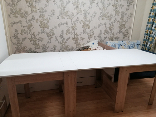 Стол обеденный раздвижной СтК7 дуб молочный фото покупателя 238