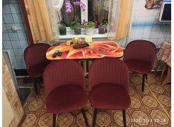 Стул на металлокаркасе Gabi blue / black фото покупателя 110