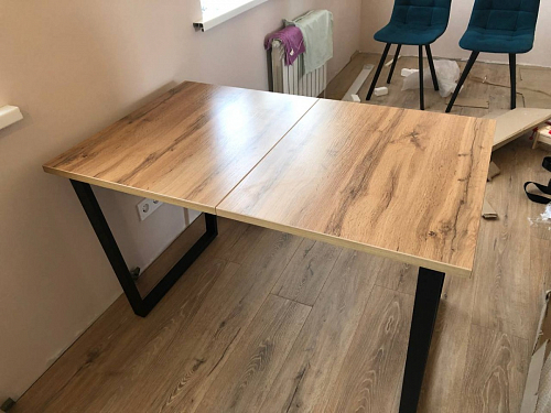 Деревянный стол Лота Лофт 120х75 белый матовый / дуб крафт золотой фото покупателя 424