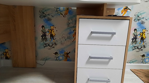 Компьютерный стол Лайт-2 120 см угловой дуб сонома / белый фото покупателя 9