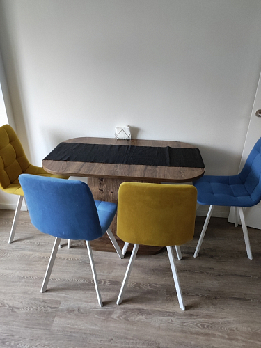 Стул на металлокаркасе Чилли бежевый / белый каркас фото покупателя 938