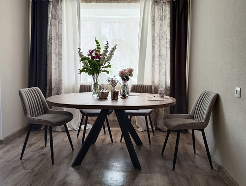 Стул на металлокаркасе Седа К кирпичный / черный фото покупателя 94