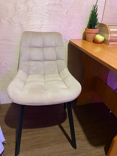 Стул на металлокаркасе Челси морская волна / черный фото покупателя 113