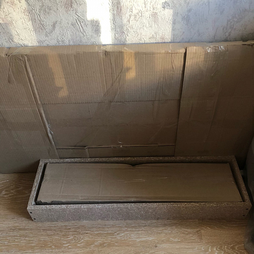 Стеклянный стол Фостер 120(160)х120х76 белый мрамор / черный фото покупателя 66