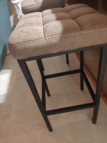 Барный стул Лофт микровелюр катания блэк / черный матовый фото покупателя 236