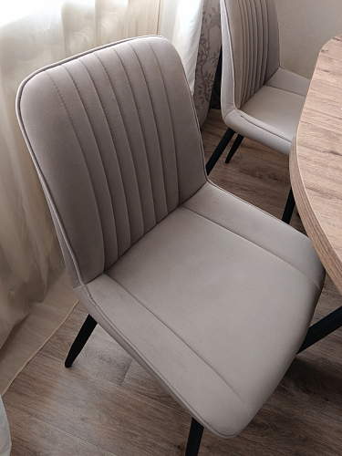 Стул на металлокаркасе Седа К латте / черный фото покупателя 93