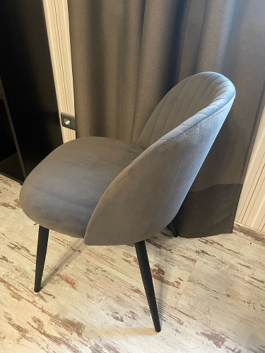 Стул на металлокаркасе Gabi 1 light blue / black / gold фото покупателя 880