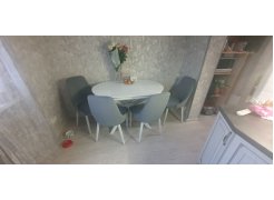 Стул на металлокаркасе Kora green / black фото покупателя 76