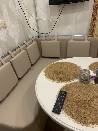 Кухонный диван Уют-2 левый экокожа черный фото покупателя 2