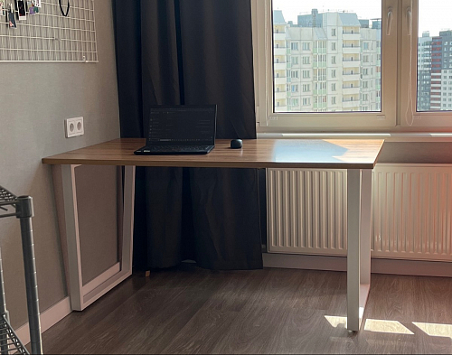 Стол раскладной Лота Лофт 120 25 мм юта / черный матовый фото покупателя 539