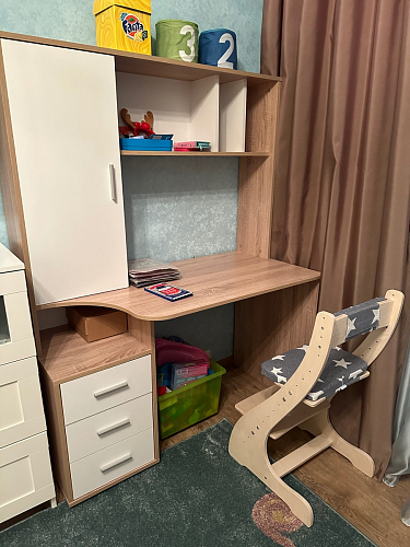 Компьютерный стол КСТ-16 левый дуб сонома / белый фото покупателя 48