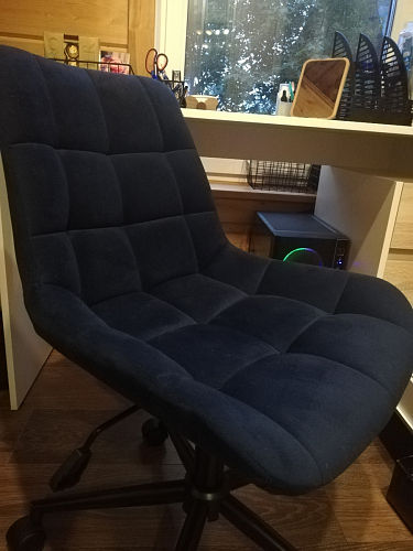 Компьютерное кресло Честер голубой (velutto 47 ) / черный фото покупателя 25